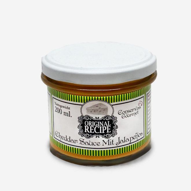 SALSA DE QUESO CHEDDAR  CON JALAPEÑOS - 200ml- MÉXICO