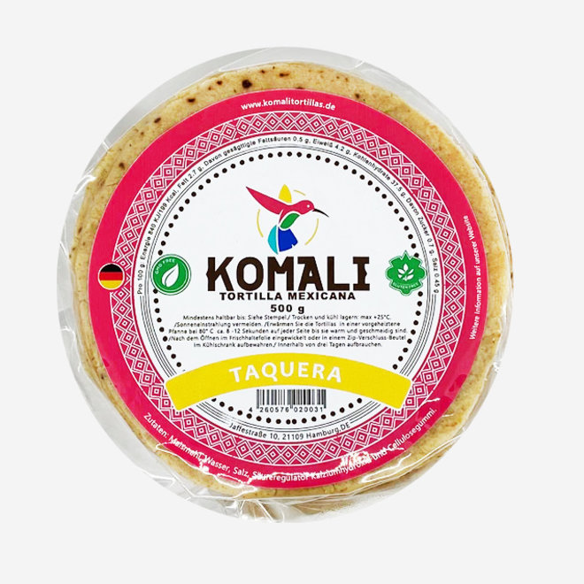 GELBE MAISTORTILLAS "TAQUERA" - 12cm - 26 St. - 500g - GLUTENFREI - MEXIKO