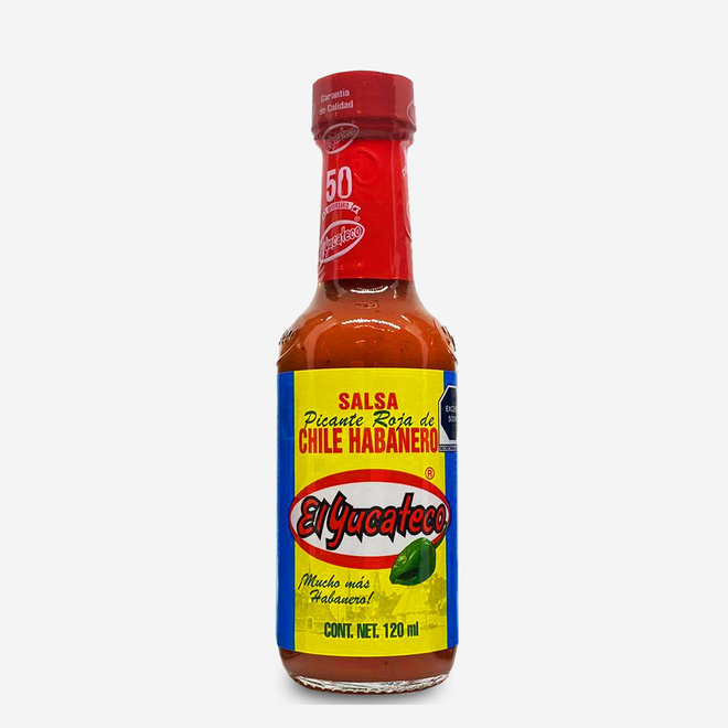 SALSA PICANTE DE CHILE HABANERO ROJO - 120ml - MÉXICO