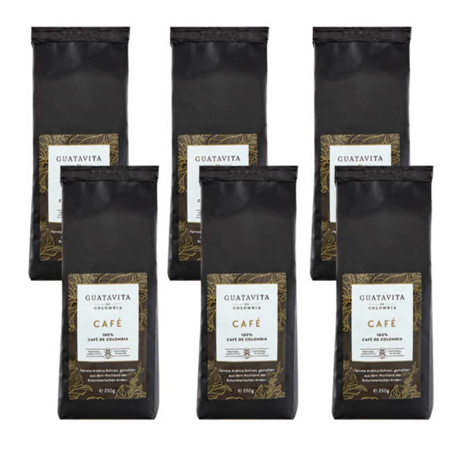 CAFÉ DE COLOMBIA - 1.5Kg (6 x250g MOLIDO)