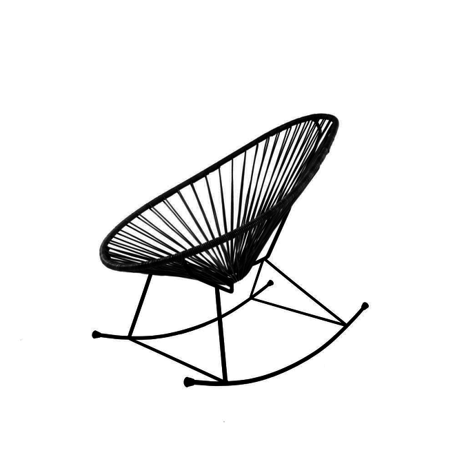 ACAPULCO ROCKING CHAIR - BLACK