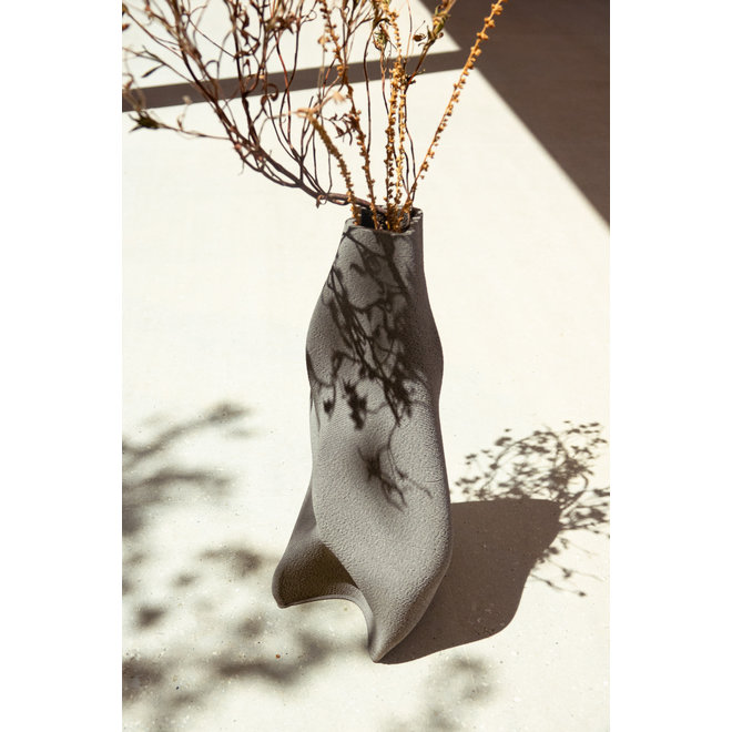 FLORERO "ANDES" - CERÁMICA 3D IMPRESO - GRIS