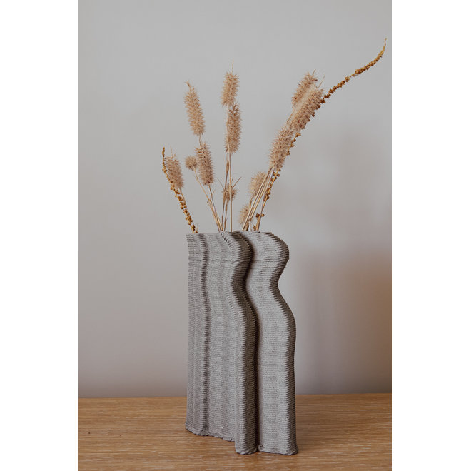 VASE "TANNEN" - 3D PRINTING CERAMIC - GRAY