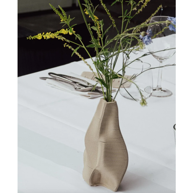 VASE "ANDES" - 3D PRINTED CERAMIC - WHITE