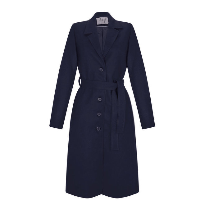 COAT "MARIE GRACE" - 100% WOOL - BLUE - PERÚ