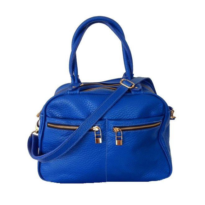 LEATHER BAG - ROYAL BLUE