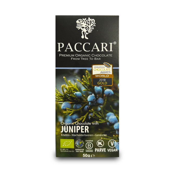 CHOCOLATE ORGÁNICO "JUNIPER" - 50g -  ECUADOR