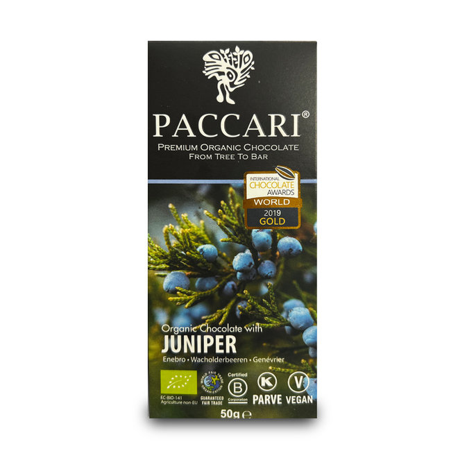 PACARI BARRA DE CHOCOLATE "JUNIPER" 50g ECUADOR SOUTH EMBASSY