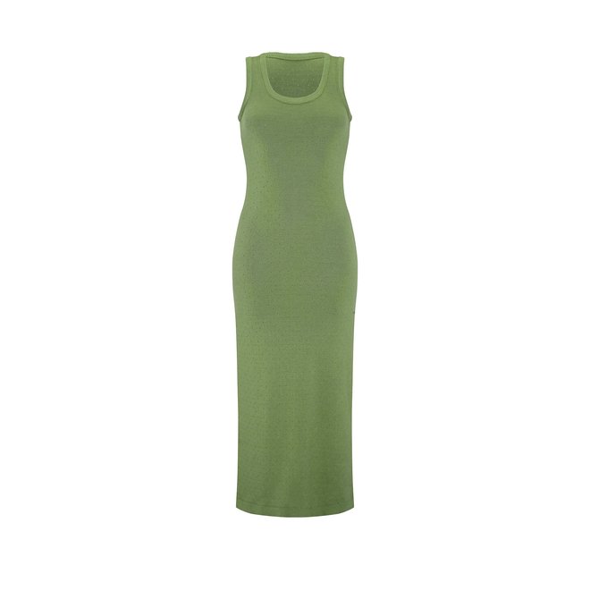 KNIT DRESS "MIA" - ARMLESS - GREEN