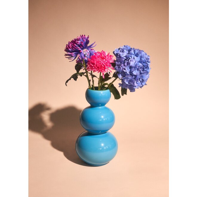 SET 2x CERAMIC VASES - LOS FLOREROS - RUMBA - GREEN - BLUE