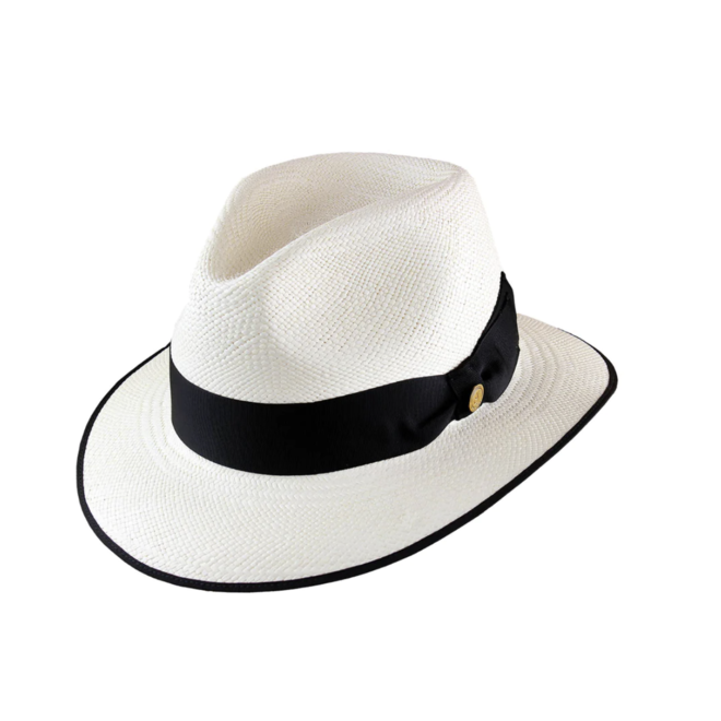 PANAMAHUT "JONSSON CLASSIC" TOQUILLA - WHITE/BLACK - EKUADOR