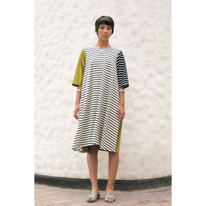 "BILLY" MIDI DRESS - STRIPED