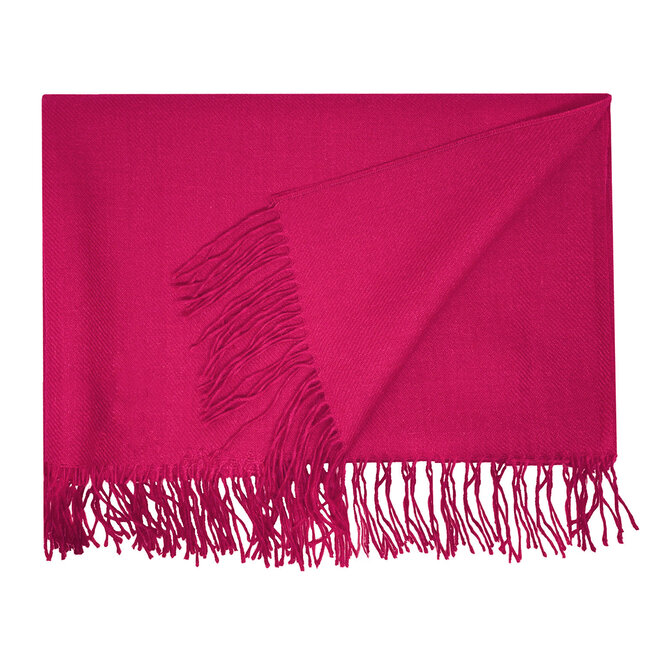 BUFANDA PASHMINA - 100% BABY ALPACA WOOL - ROSA CEREZA