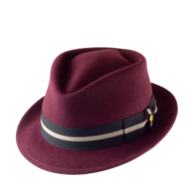 HAT "DIAMANT NEUE ÄRA" WOOL FELT FROM ECUADOR - BURGUND