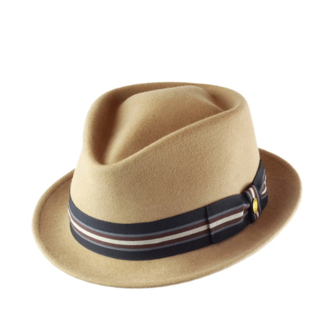 HAT "DIAMANT NEUE ÄRA" WOOL FELT FROM ECUADOR - CAMEL