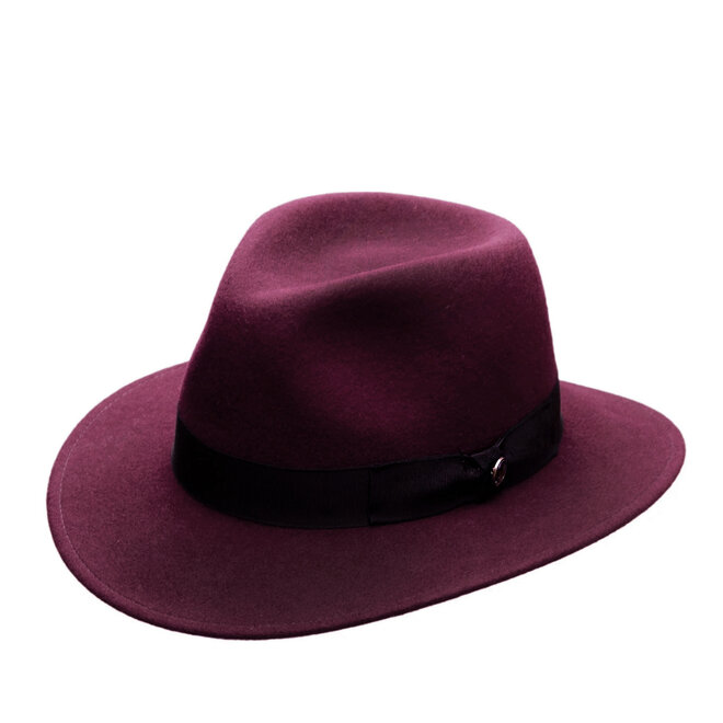 HAT "JOHNSSON CLASSIC" WOOL FELT AUS ECUADOR - BURGUNDY