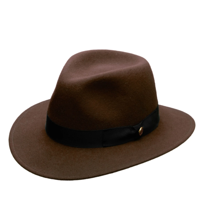 HUT "JOHNSSON CLASSIC" WOLLFILZ AUS ECUADOR - BRAUN