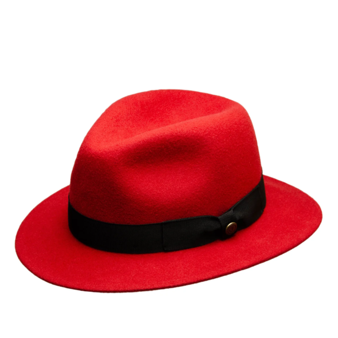 HUT "JOHNSSON CLASSIC" WOLLFILZ AUS ECUADOR - ROT