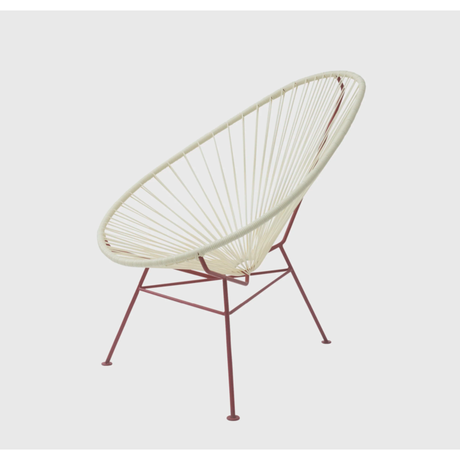 NEU! ORIGINAL ACAPULCO CLASSIC CHAIR - EGGSHELL GELB / BURGUNDROT - CDMX_ST DOS