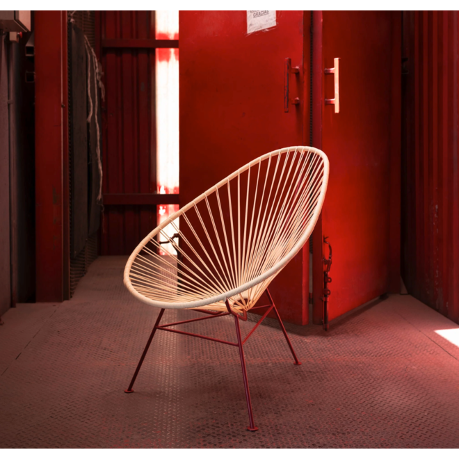 NEW! ORIGINAL ACAPULCO CLASSIC CHAIR - EGGSHELL AMARILLO / BORDEAUX - CDMX_ST DOS