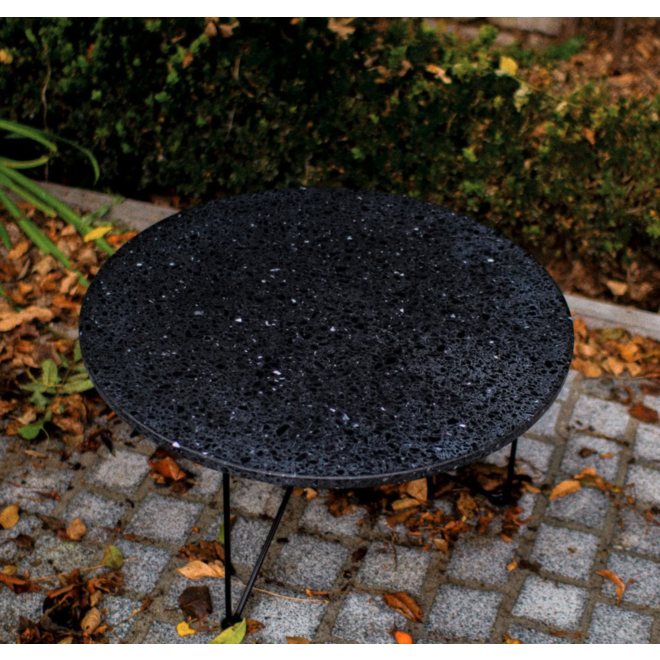 COACHTISCH - LOW TABLE TERRAZZO "TIERRA" BLACK