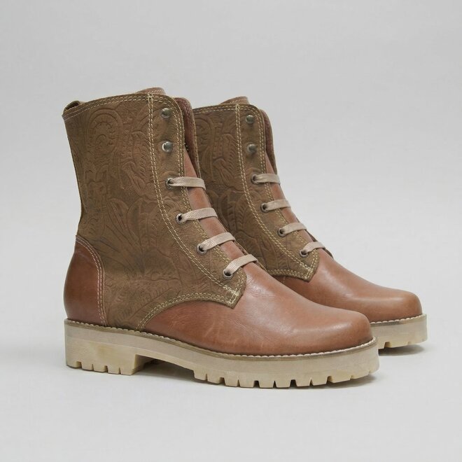 ANKLE BOOTS 100% LEATHER FROM URUGUAY - CARAMELO - HANDMADE