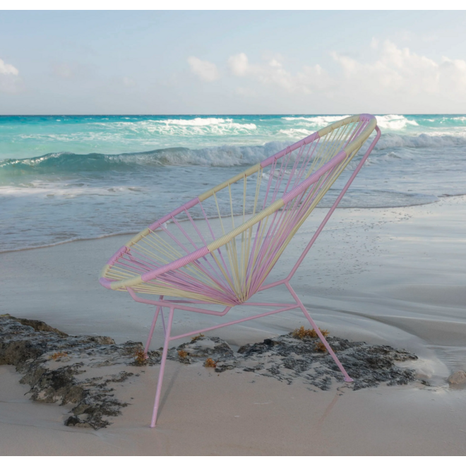 NEW! ACAPULCO CHAIR "SOL" - ROSE & YELLOW