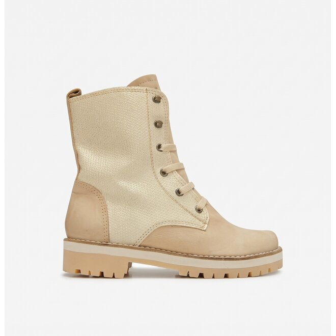 ANKLE BOOTS "CREME GLOSS" 100% CUERO - URUGUAY - HECHO A MANO