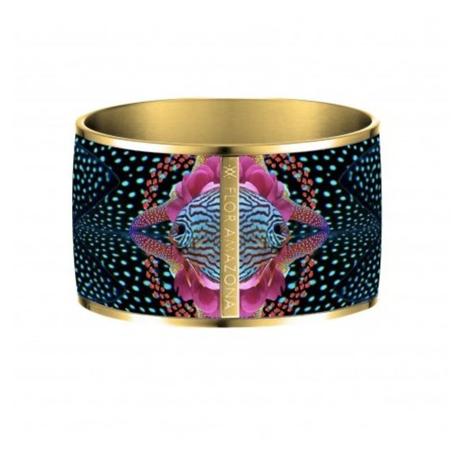 Brazalete Flor Amazona, Atlantic Manta, baño de oro 24kt