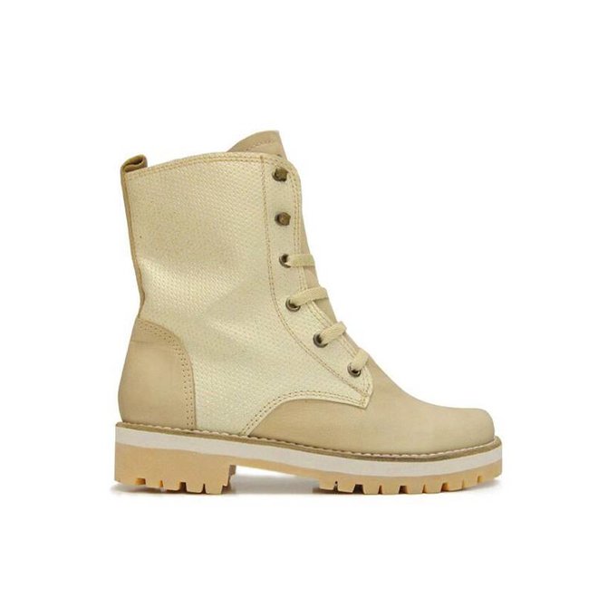 ANKLE BOOTS "CREME GLOSS" 100% LEATHER - URUGUAY - HANDMADE