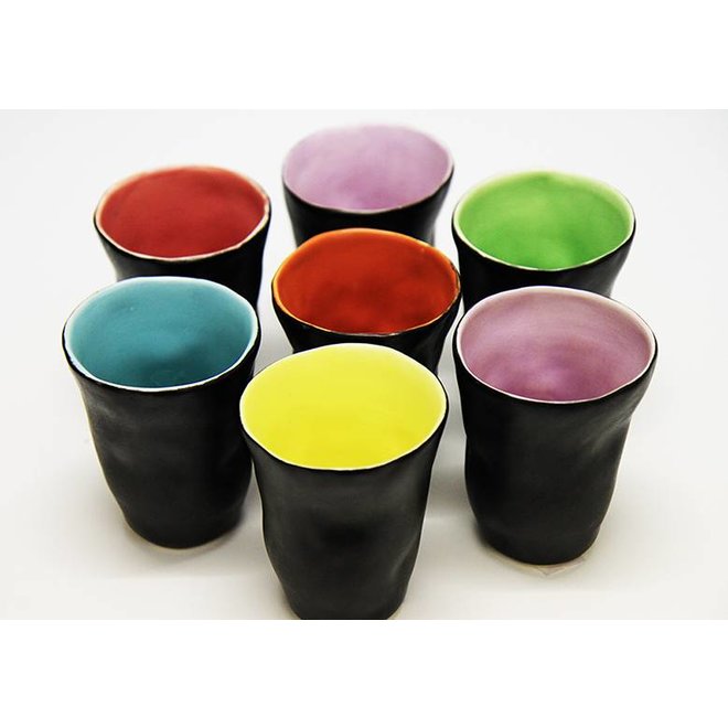 Keramik Becher Schwarz "Favella Collection"