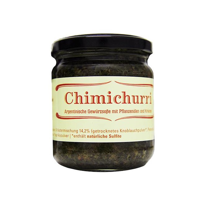 CHIMICHURRI ARGENTINISCHE SAUCE MIT KRÄUTERN, PFLANZENÖL