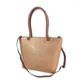 BAG2BAG NIKAIA strak leren damestas schoudertas Mushroom/almondy