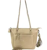 BAG2BAG EVORA Leren damestas schoudertas Grey/taupe