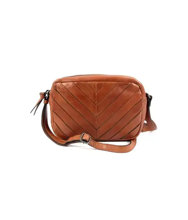 BAG2BAG XANTHI compact leren damestas schoudertasje cognac