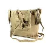 BAG2BAG ALTE ruime leren damestas schoudertas taupe