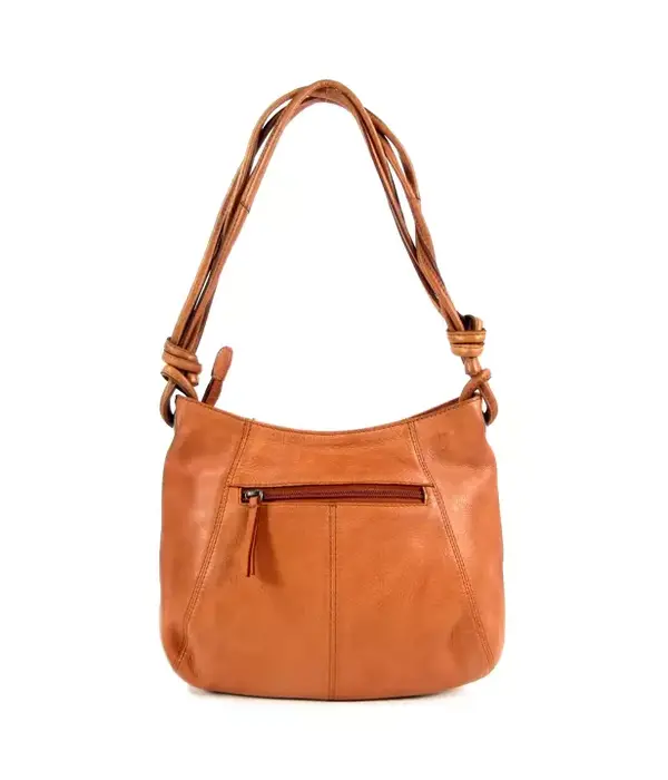 BAG2BAG HUSBY Trendy leren damestas schoudertas cognac