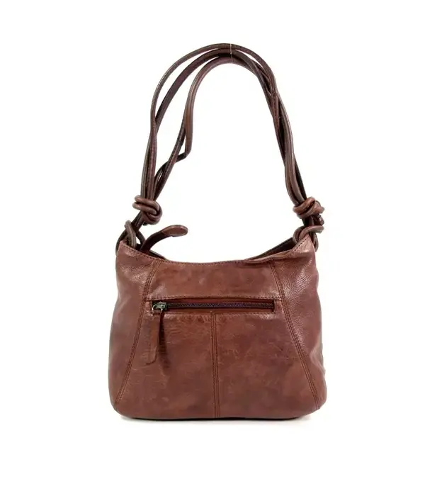 BAG2BAG HUSBY Trendy leren damestas schoudertas bruin