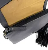 BAG2BAG GARGIA leren clutch c.q. damestas c.q. schoudertasje grijs