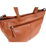 BAG2BAG RISOR ruime leren laptop damestas schoudertas Cognac