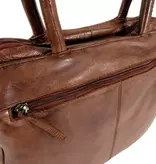 BAG2BAG RISOR ruime leren laptop damestas schoudertas D Bruin