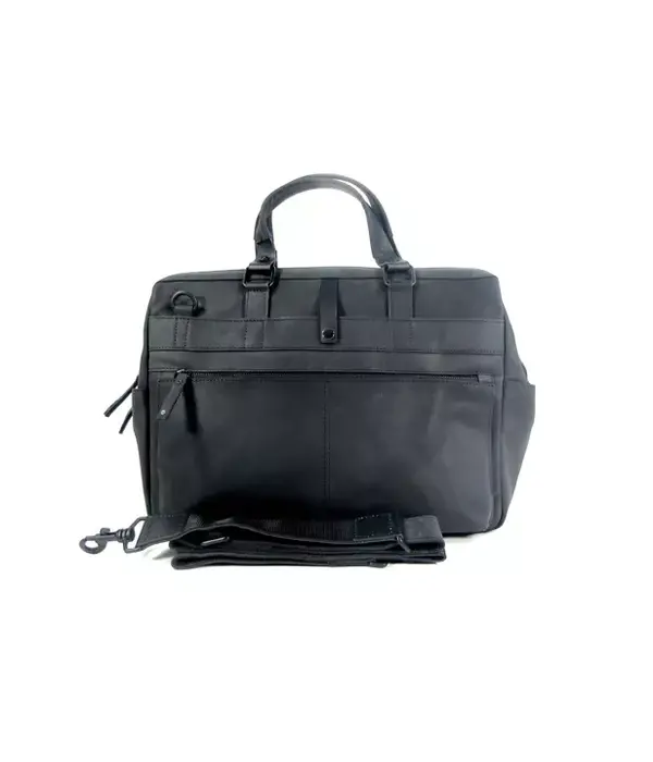 Berba Trendy stijlvol en stoere laptoptas 17 inch Ruvido zwart