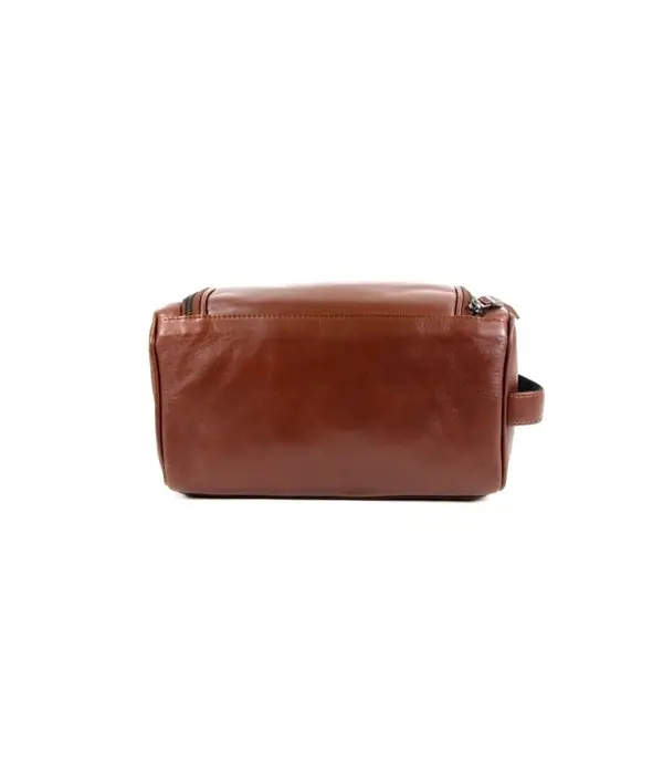 Micmacbags LE MANS Leren toilettas cognac