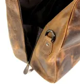 LEATHER DESIGN Hunter leren weekendtas reistas bruin