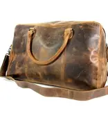 LEATHER DESIGN Hunter leren weekendtas reistas bruin