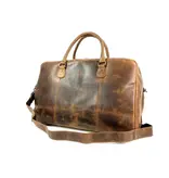 LEATHER DESIGN Hunter leren weekendtas reistas bruin