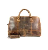 LEATHER DESIGN Hunter leren weekendtas reistas bruin