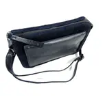 LEATHER DESIGN Chique suede leren damestasje navy