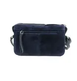 LEATHER DESIGN Chique suede leren damestasje navy