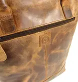 LEATHER DESIGN Hunter leren shopper met een extra tasje bruin